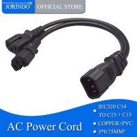 ✾ JORINDO IEC320 C14 TO 2xC15 Adapter Cable Power Extension CableC15 Dual female socket to C14 plug Conversion cable