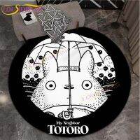 [ใหม่2023] เสื่อการ์ตูนอะนิเมะญี่ปุ่นพรมทรงกลมน่ารัก Totoro พรมเสื่อห้องรับแขกห้องนอนพรมทรงกลมเด็กเล่นพรม