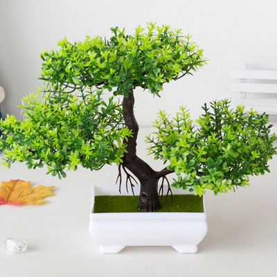 【cw】Plastic Artificial Plants Bonsai Home Room Table Decoration Small Tree Pot Fake Plant Flowers Potted Garden Balcony Ornaments