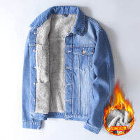 Coats New Men Wool Liner Thicker Fleece Denim Jacket Plus Size 4xl Men Winter Jean Jackets Lightblue Cowboy Outerwear Warm Denim