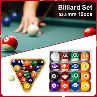 【ส่งจากกรุงเทพฯ 】16Pcs ลูกสนุกเกอร์ /Pool Table Practice Ball Billiards Snooker Training Balls 5.25cm ลูกผีลาย เกรดไต้หวัน ขนาดมาตรฐาน