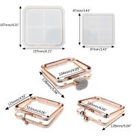 [LWF HOT]❈ஐ DIY Clear Dynamic Liquid Square Quicksand Bag Silicone Mold Resin Casting Craft