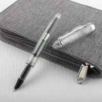 5ชิ้น Jinhao ปากกาหมึกซึมใสปากกาเจลหมุนคลิปสีเงิน0.38มม. ปลายปากกา Elegante ปากกาเขียนอุปกรณ์การเรียนสำนักงานธุรกิจ