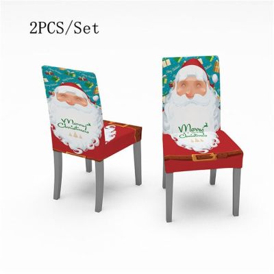 140X210Cm สำหรับ Home Christmas Table Decoration Tablecloth Stretch One Piece Chair Cover Navidad 2023 New Year Merry Christmas