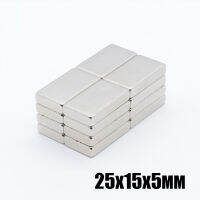 1ชิ้น แม่เหล็กแรงสูง 25x15x5มิล Magnet Neodymium 25*15*5มิล แม่เหล็ก สี่เหลี่ยม ขนาด 25x15x5mm แรงดูดสูง 25*15*5mm ติดแน่น ติดทน พร้อมส่ง