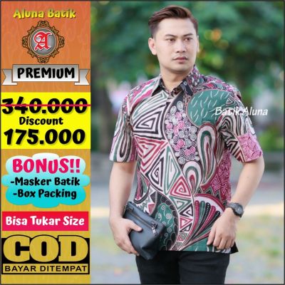 CODTheresa Finger KEMEJA Mens Batik Shirt Premium Short Sleeve Mens Office Work Shirt Original Full Tricot PD 013