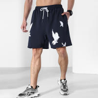 mens solid color loose straight pants trend print versatile basketball shorts Fitness jogging shorts Summer new casual shorts