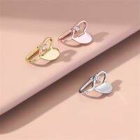 [COD] Fashion zircon non-perforated U-shaped nose clip heart-shaped hollow ring womens false decoration puncture pieces wholesale