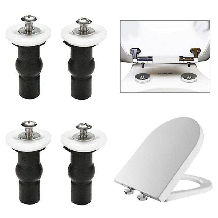 BIFANY 2/4/6 PACK Bolts Replacement Parts Screws and Nuts for Toilet