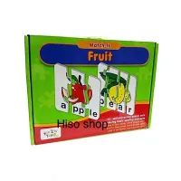 Match-lt Fruit Spell Jigsaw For kid การ์ดคำศัพท์ จิ๊กซอร์คำศัพย์ สอนภาษา ช่วยเสริมพัฒนาการเด็ก