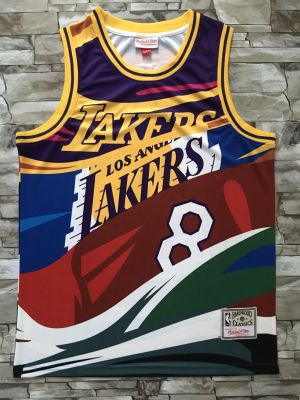 Ready Stock High Quality Hot Sale Mens Los Angeles Lakerss Kobee Bryantt Mitchell Ness Hardwood Classics Jersey