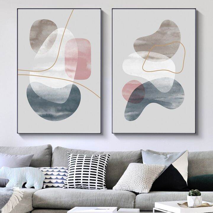 nordic-บทคัดย่อ-geometric-line-ภาพวาดผ้าใบโปสเตอร์และพิมพ์-modern-wall-art-รูปภาพสำหรับห้องนั่งเล่น-home-decor