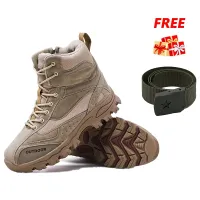 [Hiking shoes Tactical military boots Breathable mid-high military boots Men