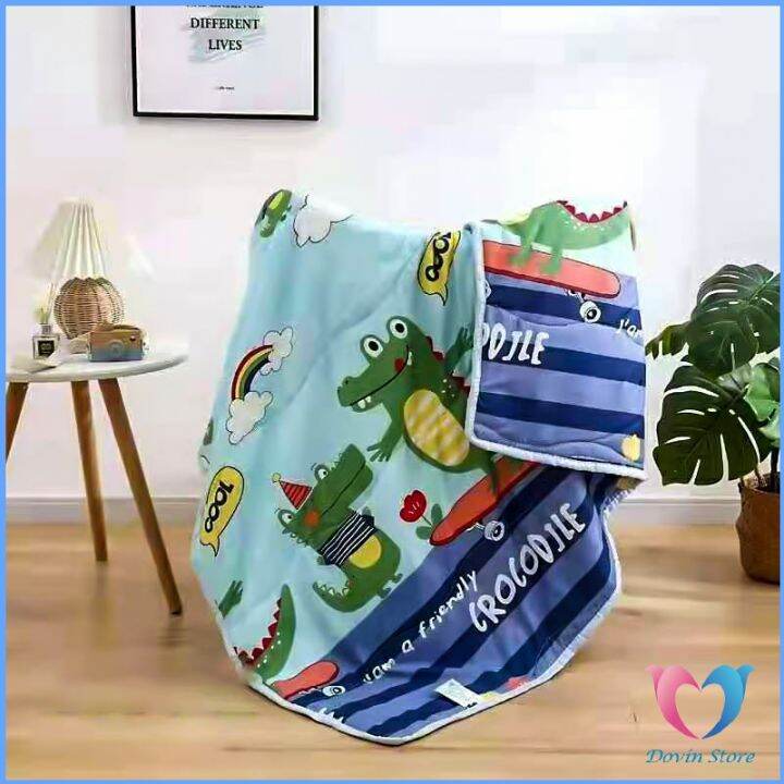 dovin-ผ้าห่มเด็ก-ผ้าห่มพิมลายลายการ์ตูนสุดน่ารัก-air-conditioning-blanket-for-children