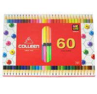 สีไม้ ดินสอสีไม้ COLLEEN 2 หัว 60 สี , 48 สี , 36 สี รุ่น 787 แบบ NEON สีสันสดใส