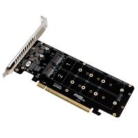 PCIE X16 to M.2 M-Key NVMEx4 SSD 2U Server Riser Card Double-Sided 4-Disk NVME RAID PCI-EX16 Split Card