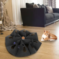 Zerone Pet Play Mat Cat Activity Play Thermal Base Game Mat Pet Fun Interactive Playing Training Scratching Bed Toy