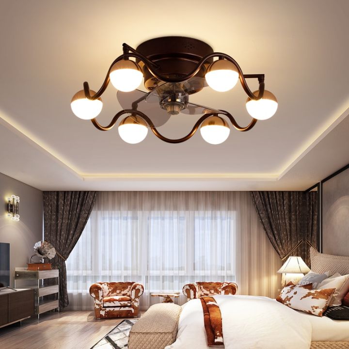 Yj Modern Ceiling Fan Light Bedroom