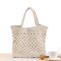 Natural Rattan Straw Handbag Simple Shoulder Bags for Ladies Casual Totes Handbags Summer Beach Travel Bag sac a main