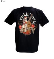 2019 New Mens T Shirts T-Shirt Rockin Wild Oldschool Rockabilly Rockabella US Cars Hotrod Tops Tshirt Homme XS-4XL-5XL-6XL