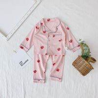 ชุดนอนการ์ตูนน่ารักแม่ลูกชุดผ้าฝ้ายสาวสองชิ้นชุดนอน Parent-child Pajamas Suit