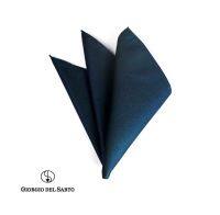 GIORGIO DEL SARTO Silk Green Pocket Square ผ้าเสียบสูทไหม 100%Silk