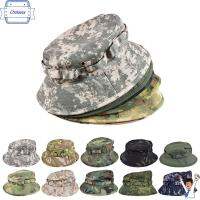 CHOLASEY Visor Topi Bucket ล่าสัตว์ปีกกว้างกันแดดหมวกผู้ชายลายพราง