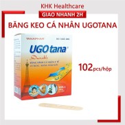 Hộp 102 miếng băng keo cá nhân Ugotana kích thước 19x72mm bóc dính dễ dàng