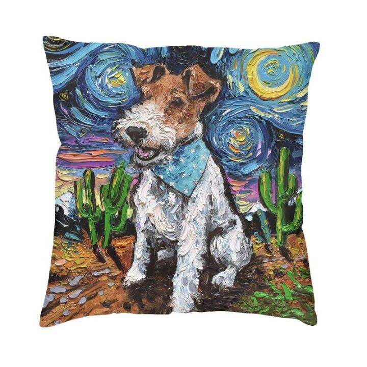 hot-dt-night-wire-terrier-throw-decoration-printing-dog-sofa-car-cushion-cover-pillowslip