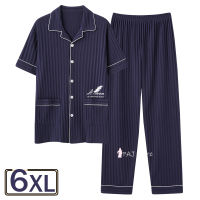 Men Pajama Sets 6xl Plus Oversized Sleepwear Long Pajamas Home Clothes Cotton Nightwear Pajama Homewear Pijamas Pyjamas Lounge