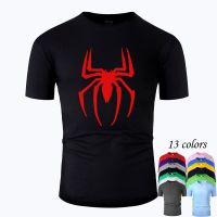 Cool Spider Line Art O Neck Cotton T Shirt Men and woman Unisex Summer Short Sleeve Designed Casual Tee m01042