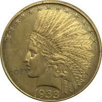 【❤】 KUBMart mall เหรียญนกอินทรี1933เสรีภาพ10ดอลลาร์อินเดียพร้อมเหรียญกษาปณ์ทองเหลืองปลอม