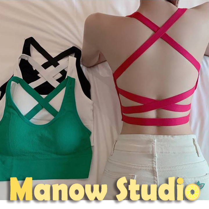 บรา-บราสายเดี่ยว-เสื้อกล้าม-สายเดี่ยว-บราสายเดี่ยวแบบสวม-t15-manow-studio