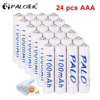 24Pc Palo 1.2V AAA 1100Mah NIMH แบตเตอรี่แบบชาร์จไฟได้สำหรับกล้องไฟฉายของเล่นเครื่องโกนหนวดนาฬิกาเมาส์รีโมทคอนล3A แบตเตอรี่