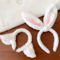 Soft Plush Headband Unique Rabbit-themed Hairband Cartoon Rabbit Hair Accessory Bunny Ear Hairband Plush Rabbit Headband