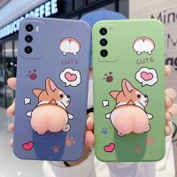 2บั้นท้ายสุนัขคอร์กี้พีชการ์ตูนน่ารัก S21เคสสำหรับ Galaxy S20 FE S22 Note 10 Lite 20 Ultra S10 Plus เคสซิลิโคนแบบนิ่ม