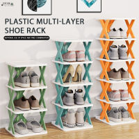 Rak Sepatu Plastik รังสีวางซ้อนกันได้แบบ DIY รวมกันเป็นชั้นที่จัดวางรองเท้าสำหรับโถงทางเข้า