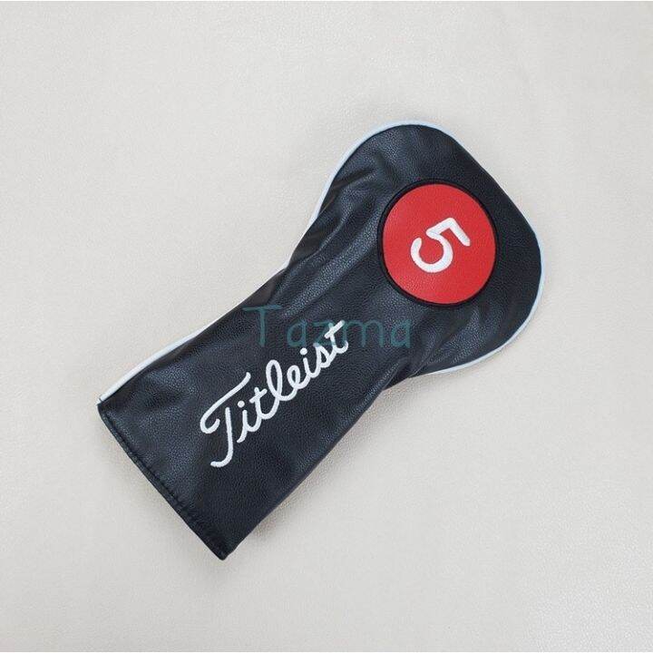 titleist-branded-golf-club-driver-fairway-woods-headcover-letter-number-embroidery-sports-golf-club-accessories-equipment