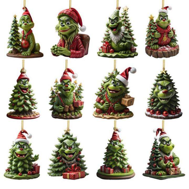 Grinch Ornaments Christmas Pendants Decorations For Christmas Tree ...