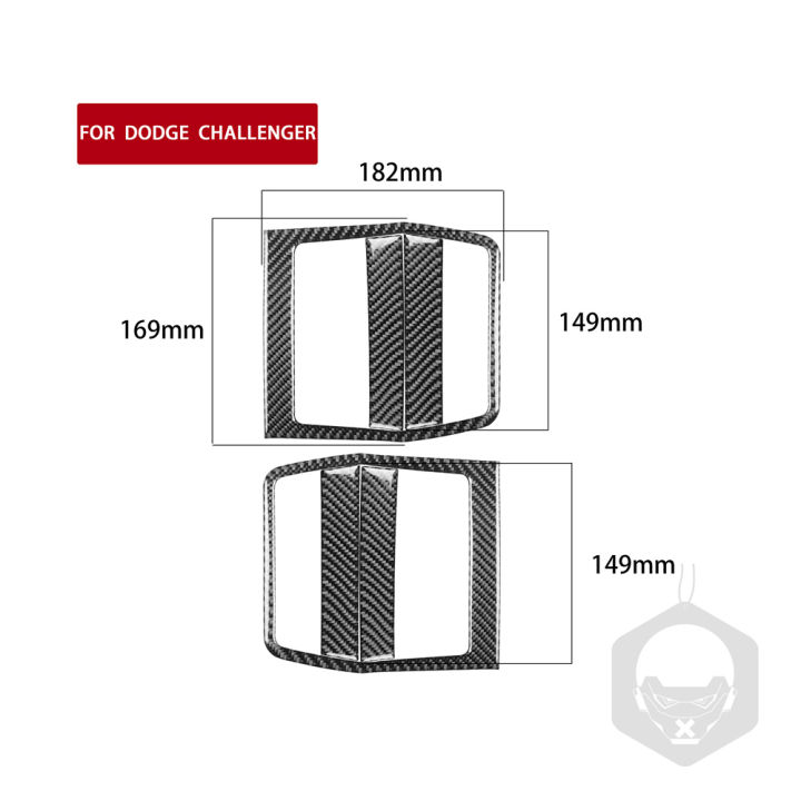 เหมาะสำหรับดอดจ์ชาลเลนเจอร์ดันประตู08-14-6ชิ้นสติกเกอร์ตกแต่งคาร์บอนไฟเบอร์