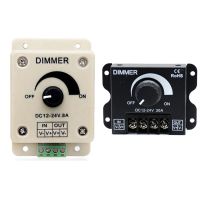 ☞๑❡ Manual Knob Switch Single Color Dimmer controller DC12V-24V 8A 30A Adjustable Brightness Switch For 5050 3528 LED Strip Light