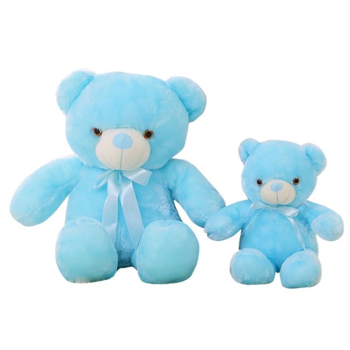 ตุ๊กตาหมีแอลอีดีมีไฟ32ซม-ของเล่นตุ๊กตาสัตว์ยัดไส้ตุ๊กตาหมีเรืองแสงสีสันสดใสของขวัญคริสต์มาสสำหรับเด็ก