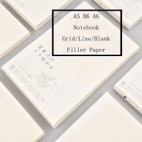 Fromthenon A5A6B6 Diary Refill Filler Paper for Midori Personal Notebook Line Blank Grid Dotted Paper Planner Writing Stationery Note Books Pads