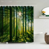 【CW】❈❆☞  Landscape Shower Curtain Printed Scenery Polyester Cortina