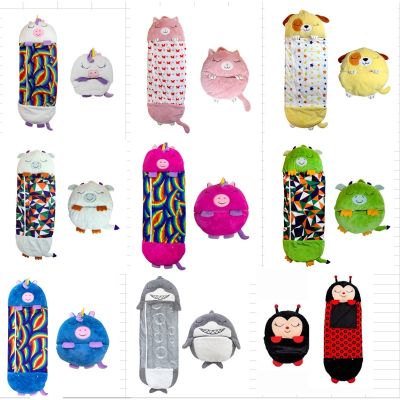 Childrens Cartoon Sleeping Bag Kids Animal Soft Lazy Sleepsacks Baby Plush Doll Pillow Sleep Sack for Boys Girls Birthday Gift