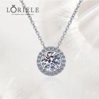 สร้อยคอเพชร Moissanite ได้รับการรับรองจาก LORIELE สำหรับผู้หญิง0.5 2CT VVS จี้สร้อยคอเพชรโมอิสซาไนต์ของขวัญวันครบรอบสวยงาม