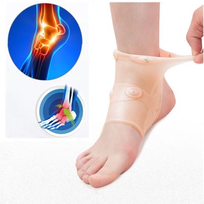 【LZ】 Magnetic Ankle Brace Support Compression Sock For Sprain Tendonitis Heel Pain Relief Silicone Foot Sleeve Ankle Care Protector