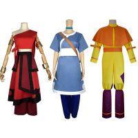 Movie Avatar The Last Airbender Avatar Aang Cosplay Costume Uniform Katara Halloween Party Costume Set