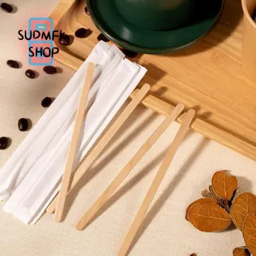 50pcs Wooden Disposable Coffee Stirrer