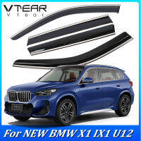 ที่บังฝนแบบหน้าต่างรถยนต์ BMW X1 U12 2023 2024 รุ่นใหม่ที่ป้องกันแสงแดด4ชิ้นแถบสแตนเลสสว่าง3มิติชิ้นส่วนวาล์วภายนอกรถยนต์